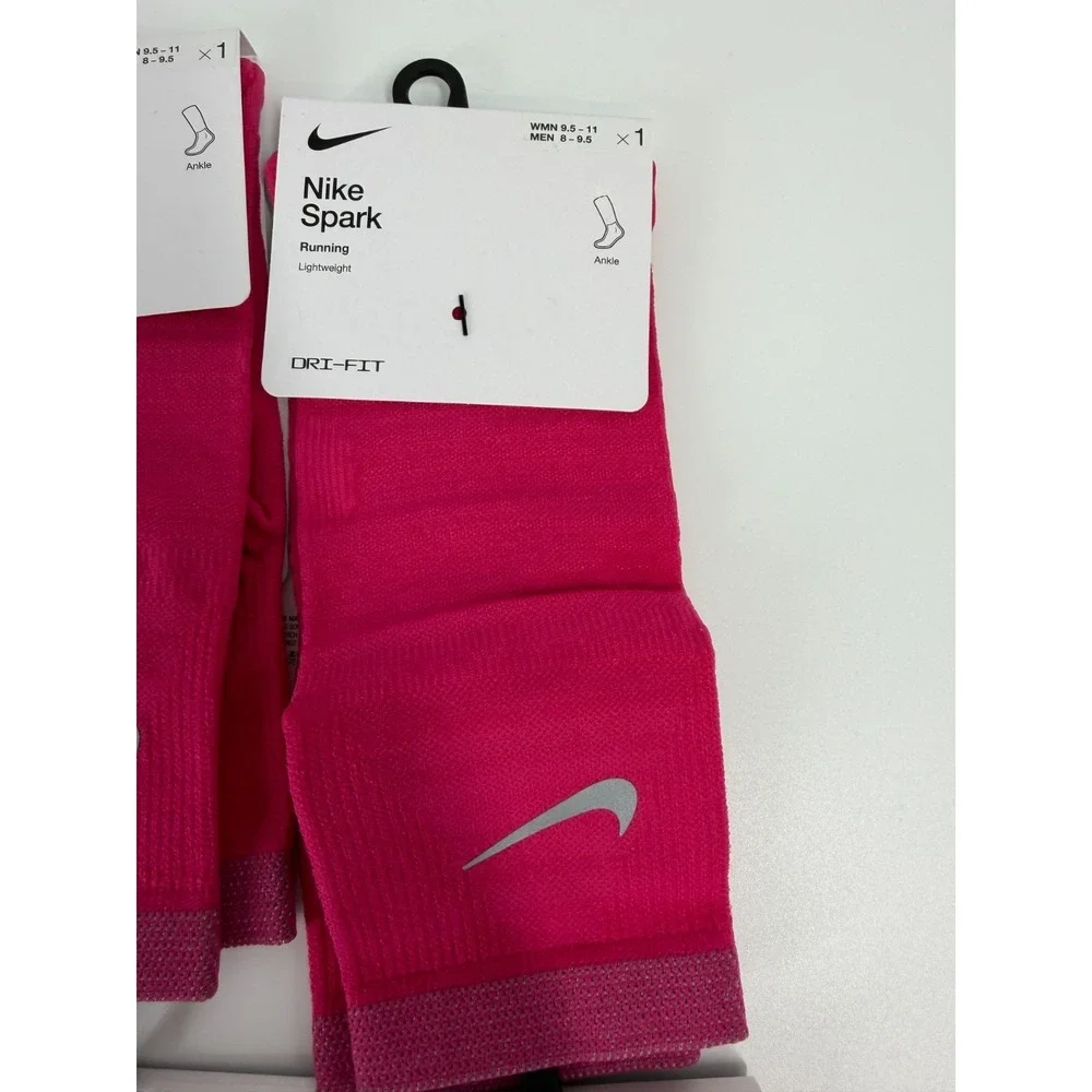 6 Pairs Nike Spark Ankle Lightweight Running Socks Pink Mens‎ 8-9.5 DA3588-667